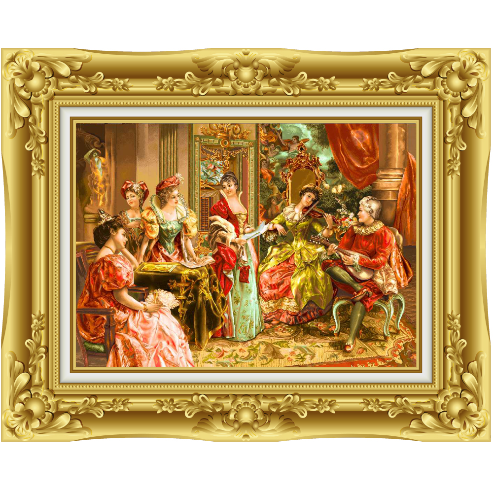 تابلو‌ فرش دستباف کلاس موسیقی