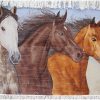 تابلو‌ فرش دستباف سه اسب