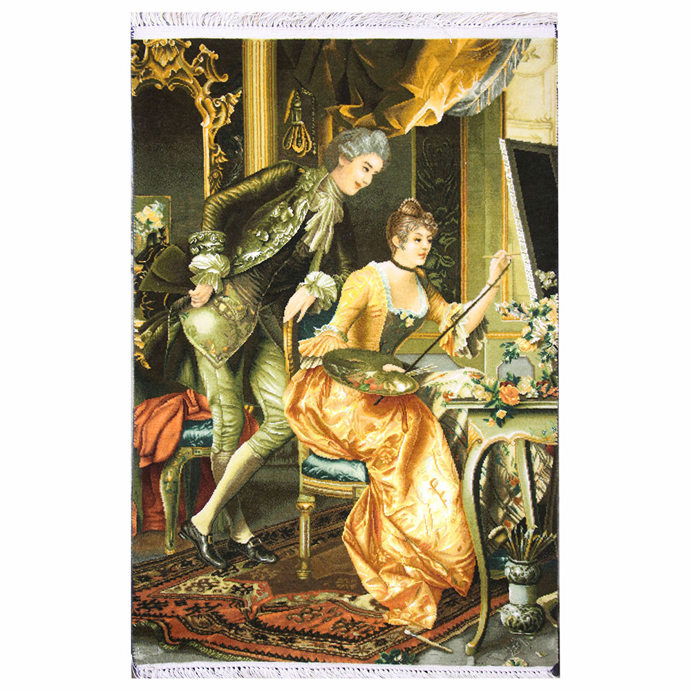 تابلو‌ فرش دستباف کلاس نقاشی کد 22293