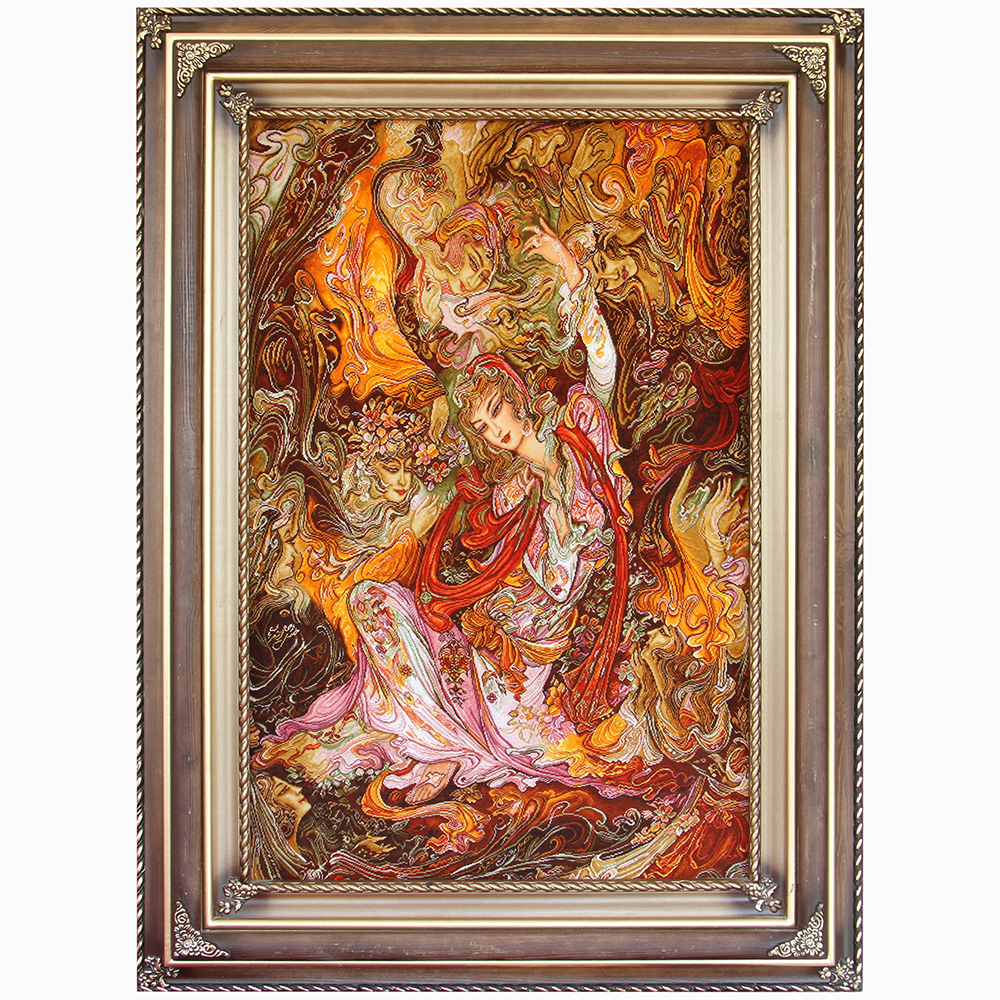 تابلو‌فرش دستباف مینیاتور سروش عالم غیب