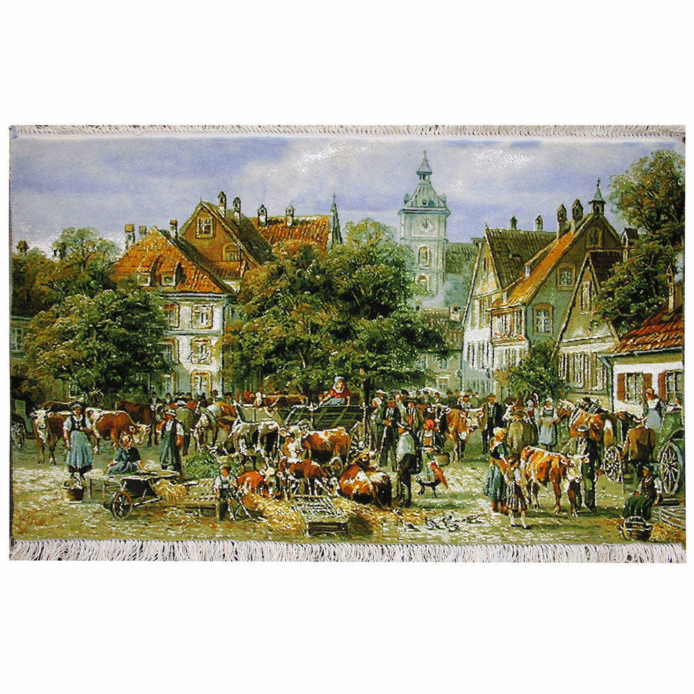 تابلو‌فرش دستباف دهکده کد 51567