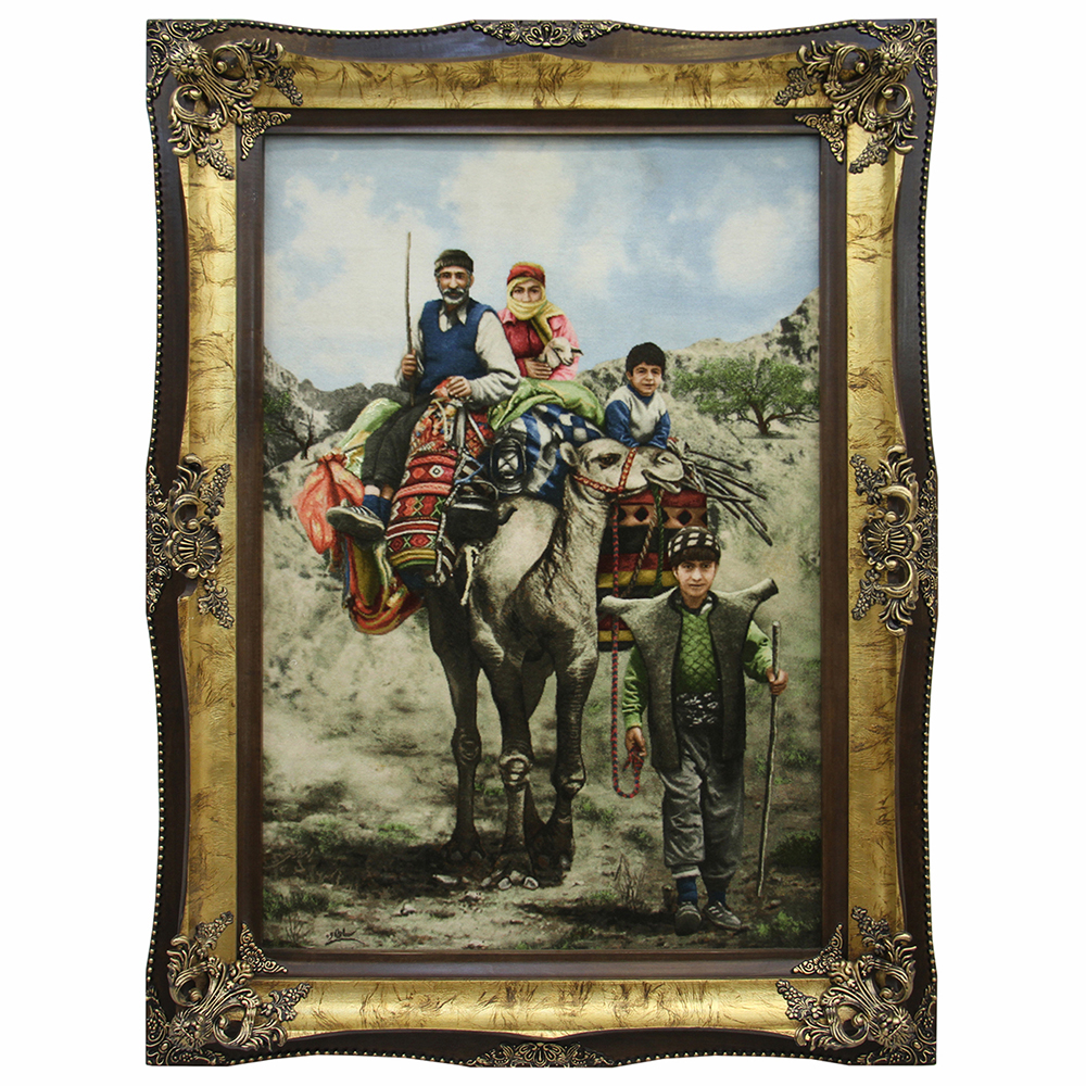 تابلو‌فرش دستباف کوچ عشایر کد 52028