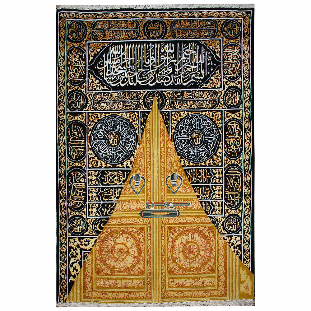 تابلو‌فرش دستباف درب کعبه کد 62038