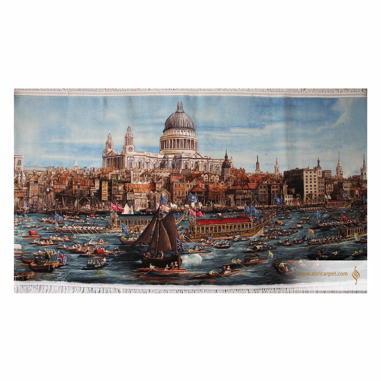 تابلو‌فرش دستباف قایقرانان لندن کد 72349