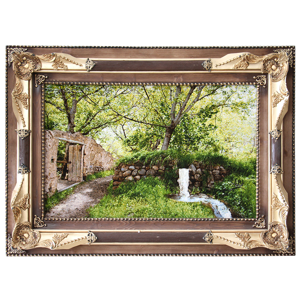 تابلو‌فرش دستباف کوچه‌باغ سردرود کد 51343