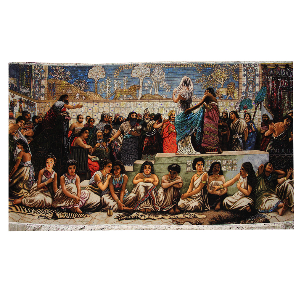 تابلو‌فرش دستباف بازار برده فروشان طبس