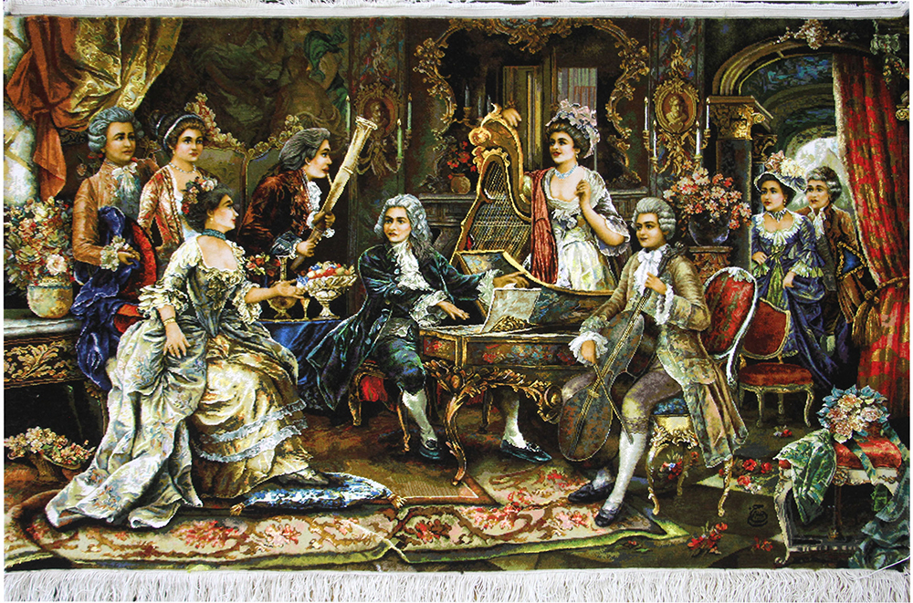 تابلو‌ فرش دستباف پیانو‌زن طرح جدید