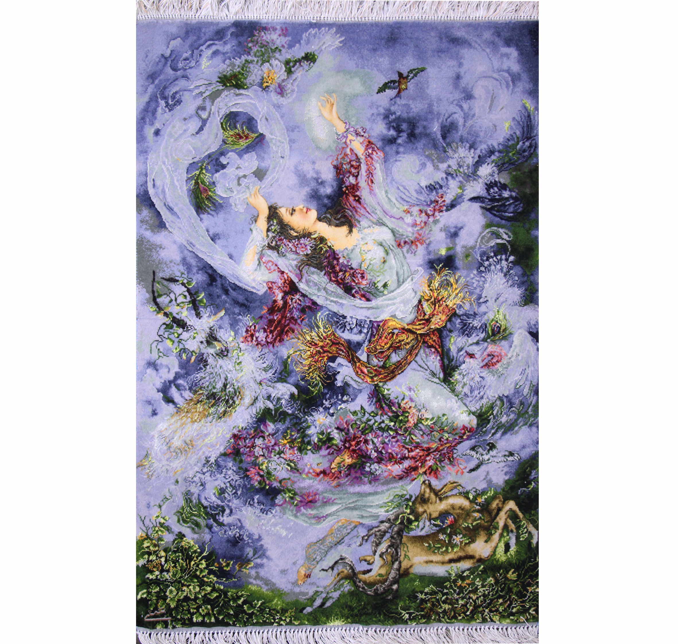 تابلو‌ فرش دستباف مینیاتور نسیم صبحگاهی کد 32083