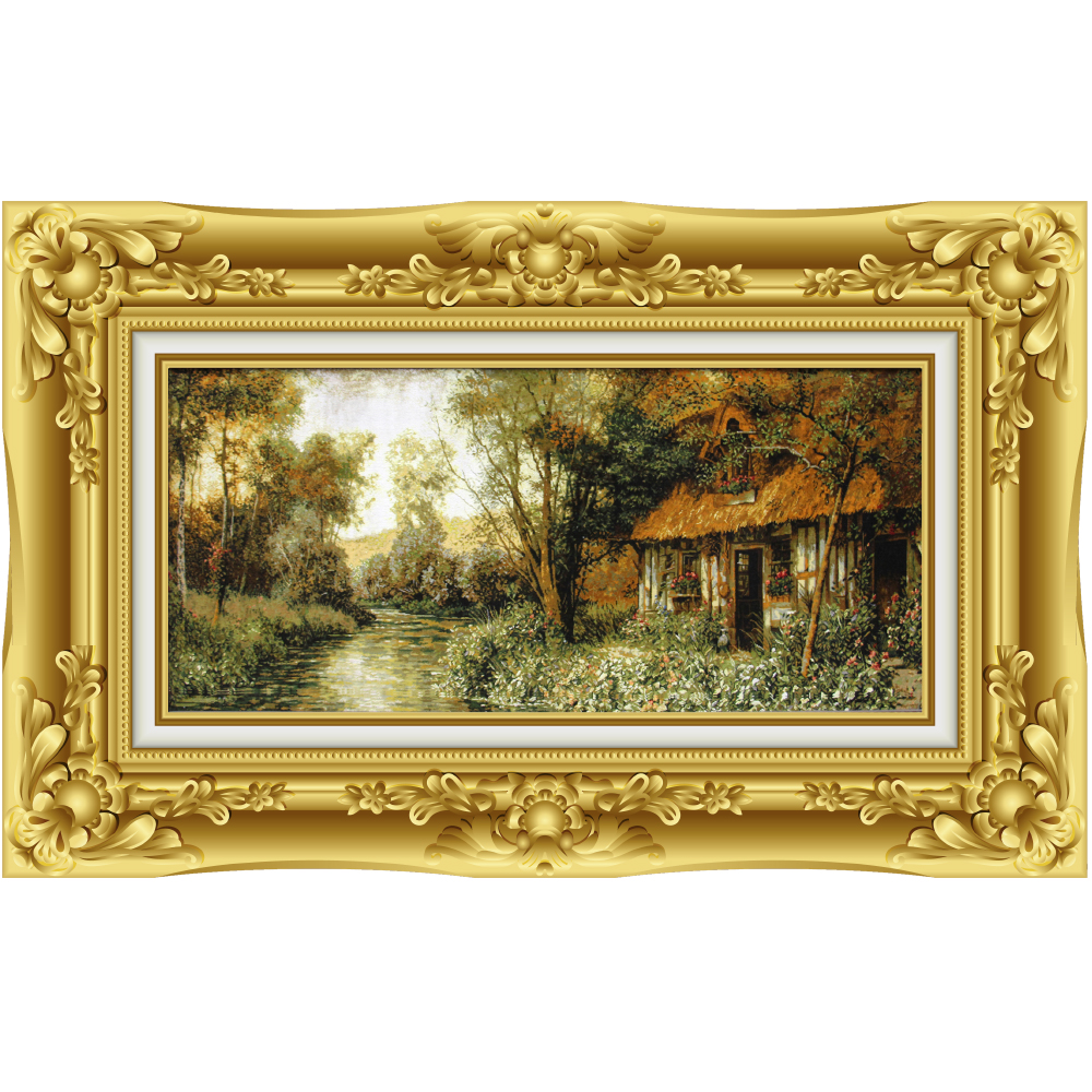 تابلو‌ فرش دستباف کلبه پاییز