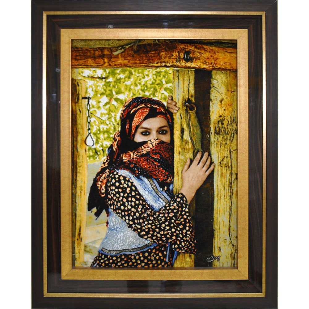 تابلو‌فرش دستباف انتظار کد 3716428