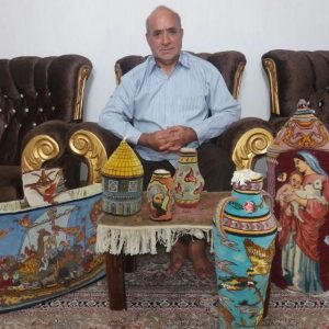 آموزش بافت گره تابلوفرش توسط استاد علی ذریه حبیب تبریزی